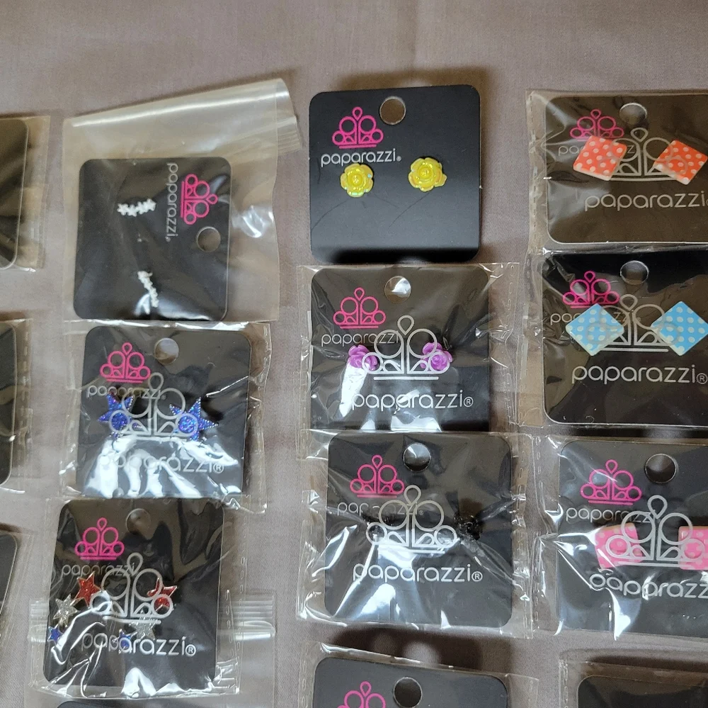 30 Pairs of Paparazzi Kids Post Back Earrings